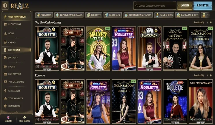 Realz Casino – Pagina Promozioni